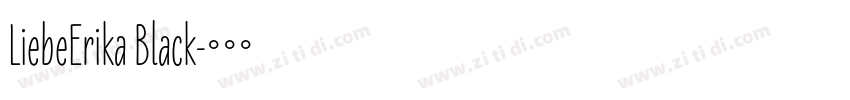 LiebeErika Black字体转换
